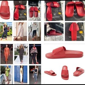 MARIO VALENTINO SLIDES ARE 2025 SPRING/ SUMMER COLOR FOR SHOES IS RED❣️